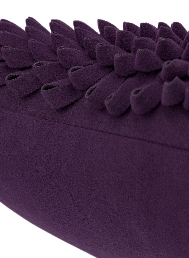 KINGROSE 3D Handmade Personalized Throw Pillow Covers Rectangle Decorative Cushion Cases for Sofa Couch Chair 12 x 20 Inches Purple - Image 5