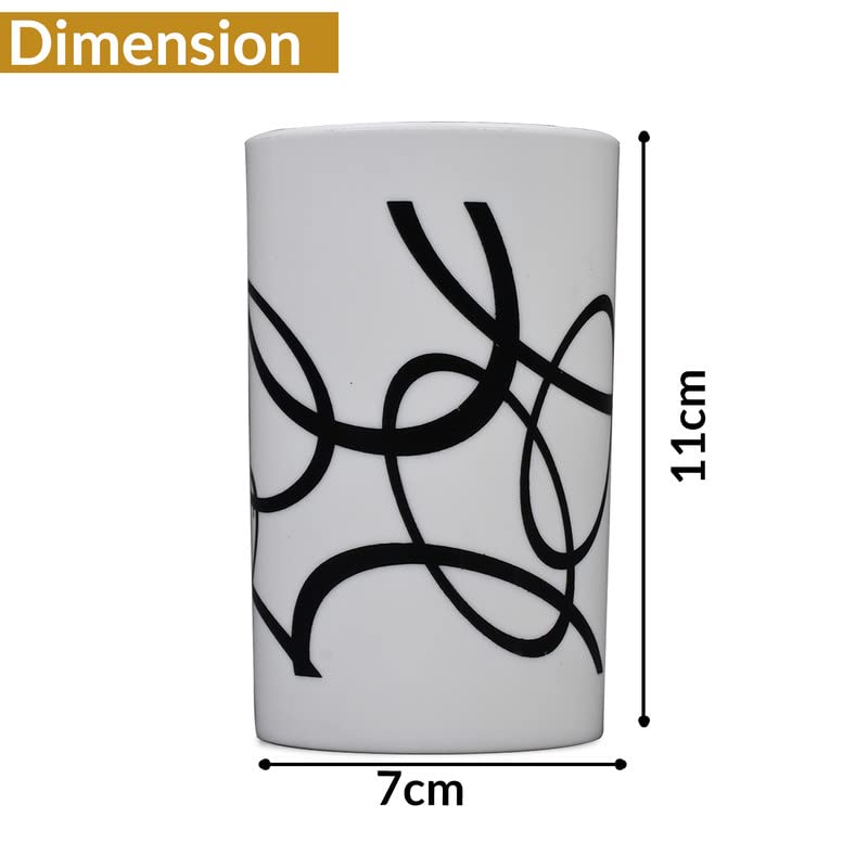 SHENRON Toothbrush Holder and Handwash Liquid Dispenser for Wash Basin, Bathroom and Sink, Bathroom Accessories Set for Utility and Bathroom Décor (White) - Image 3