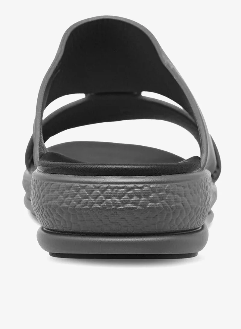 LBL by Shoexpress GREY Buckle Accent Slip-On Sandals for Men | Best Price UAE
