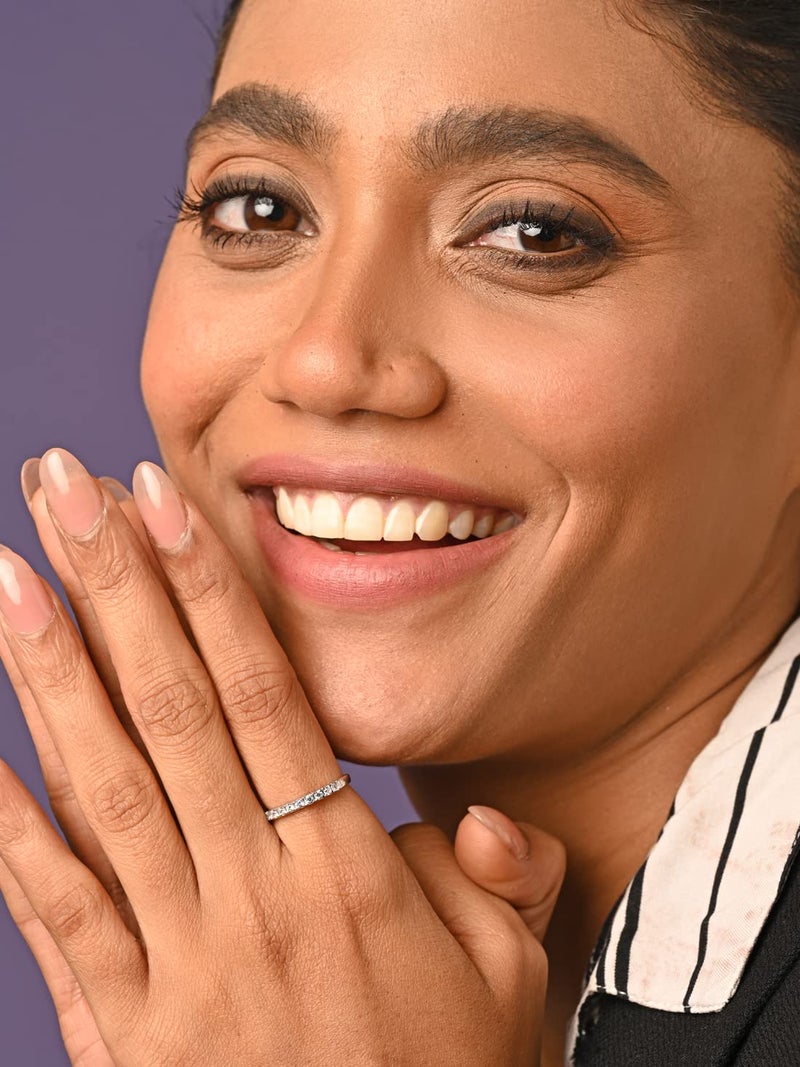 CLARA خاتم أصبع بسيط من الفضة الإسترلينية النقية 925 مناسب للمكتب مع حزام قابل للتعديل | هدية للنساء والفتيات والزوجات والصديقات | خيارات تصميم متعددة - Image 4