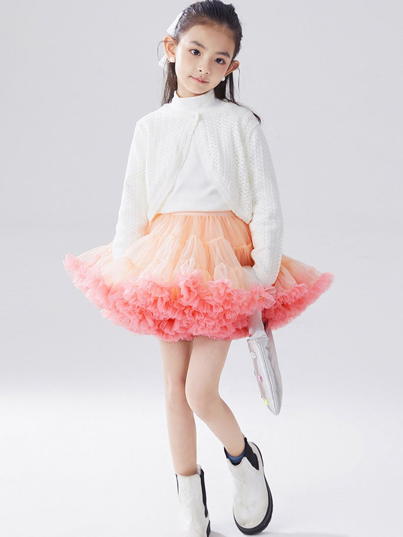 Girls' Princess Tutu Skirt – Ruffle Cake Dress for Ages 3-8 - Image 3