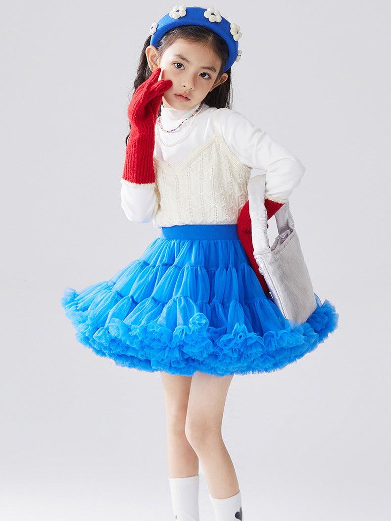 Girls' Princess Tutu Skirt – Ruffle Cake Dress for Ages 3-8 - Image 4