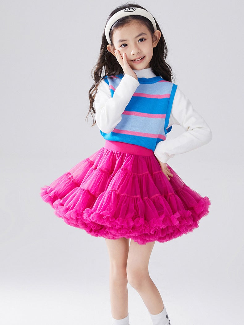 Girls' Princess Tutu Skirt – Ruffle Cake Dress for Ages 3-8 - Image 5