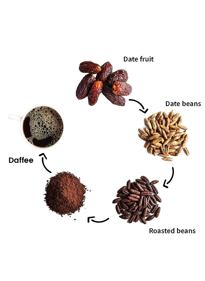 Daffee Decaf Coffee Alternative Made from Organic Date Beans With Natural Chai Mix -125g  - Image 4