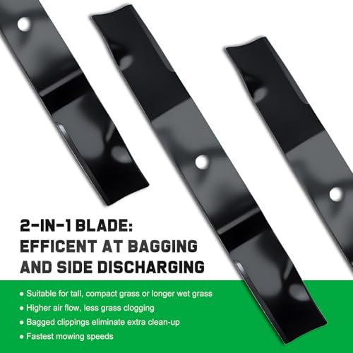Grasscool 04771200 Ikon XD 52 inch Mower Blades Compatible with Ariens Ikon Onyx Envy Apex Edge X XL 52",Gravely ZT HD ZTX XL 52" Zero Turn Mower - Image 4