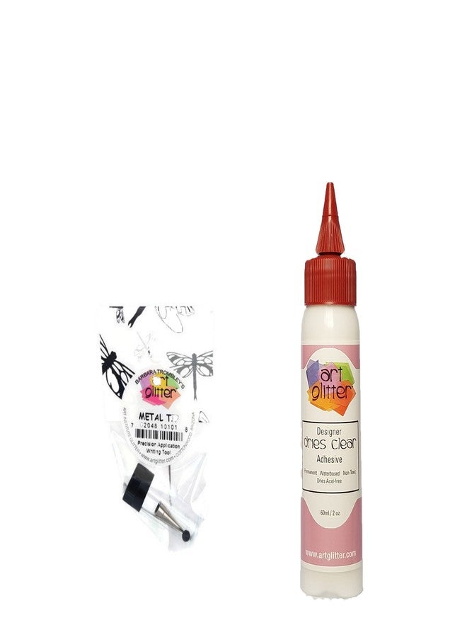 Art Glitter Glue Designer Dries Clear Adhesive 2 oz with Ultra Fine Metal Tip - Image 5