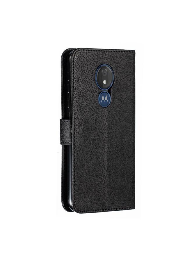 S-TOP Feather Pattern Litchi Texture Horizontal Flip Leather Case with Wallet & Holder & Card Slots For Motorola Moto G7 Power - Image 4