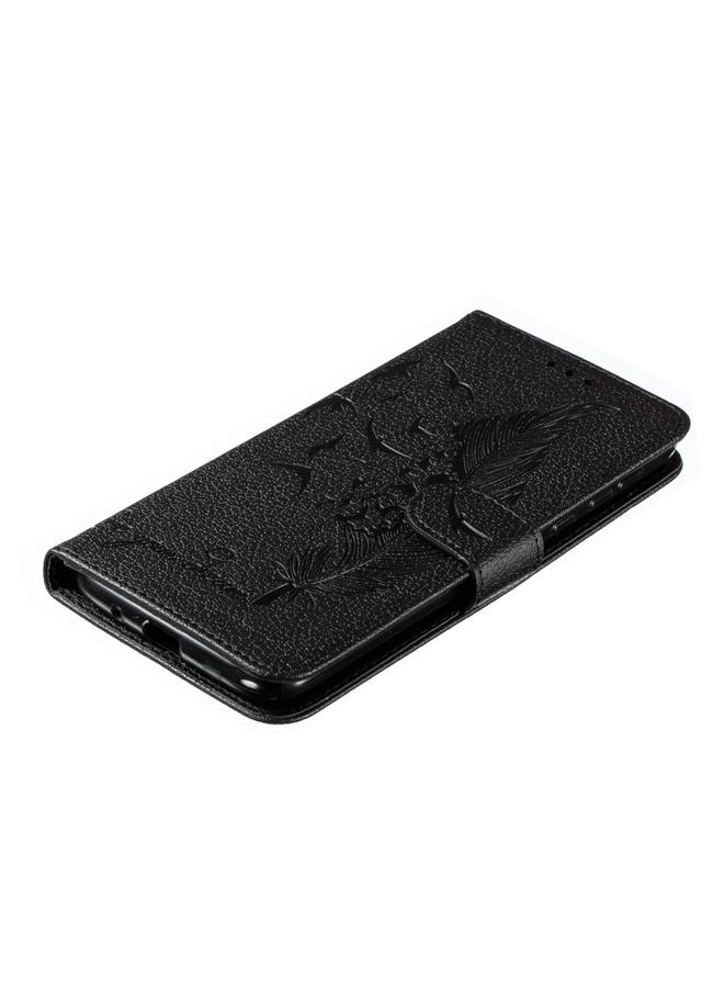 S-TOP Feather Pattern Litchi Texture Horizontal Flip Leather Case with Wallet & Holder & Card Slots For Motorola Moto G7 Power - Image 5