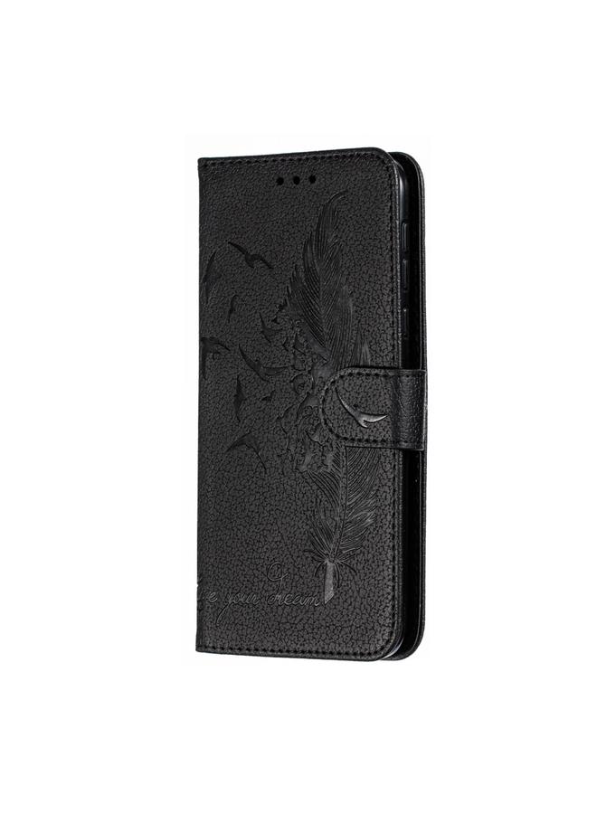 S-TOP Feather Pattern Litchi Texture Horizontal Flip Leather Case with Wallet & Holder & Card Slots For Motorola Moto G7 Power - Image 3