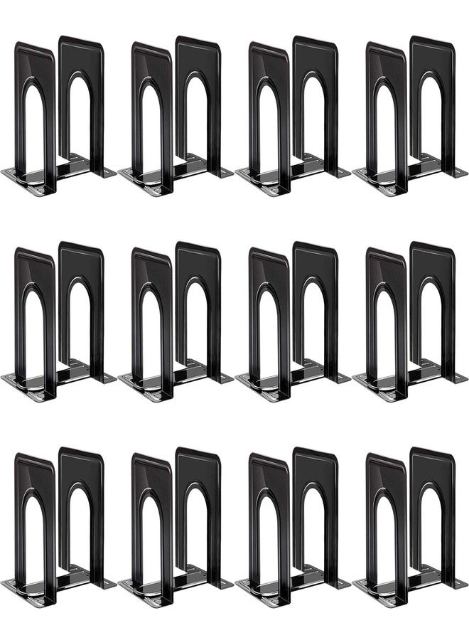 HappyHapi Book Ends, Bookends for Shelves, 24pcs Metal Bookends, Book Ends for Heavy Books Holders for Office Home Library Book Ends Supports, Book Ends to Hold Books Heavy Duty - Image 1
