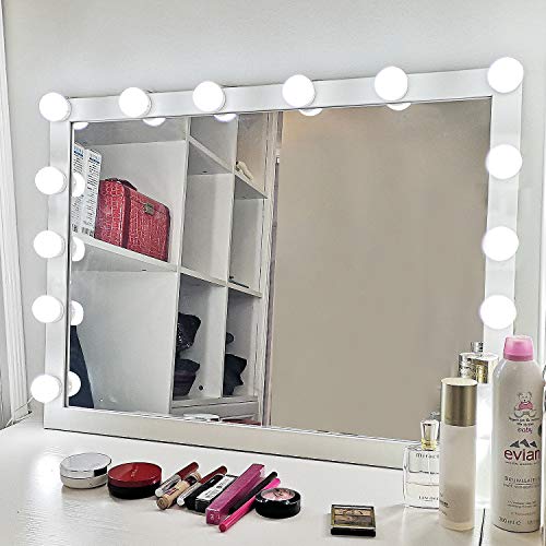 SICCOO Vanity Lights for Mirror, 14-Bulb RGB Colorful DIY Hollywood Makeup Vanity Mirror Dimmable Lights - Image 2