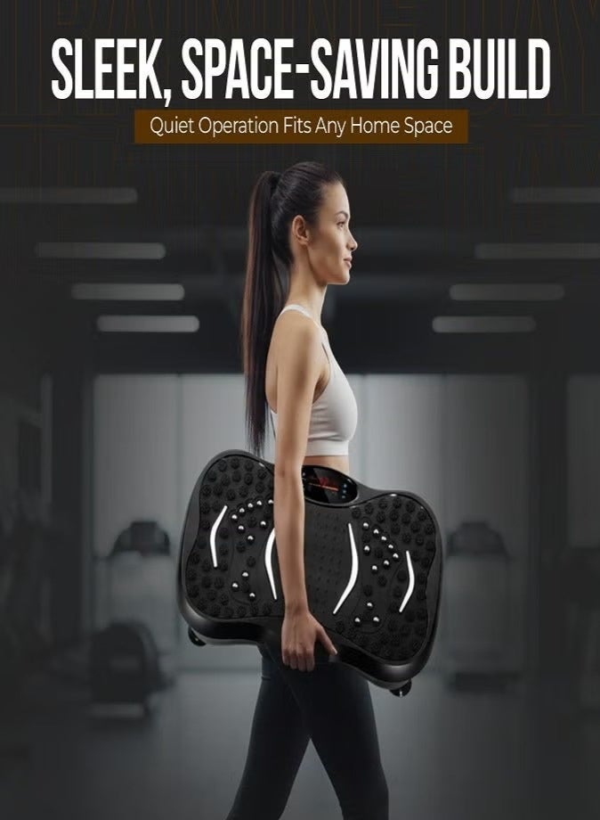 Vibration Plate Exercise Machine – Whole Body Fitness Platform for Weight Loss, Recovery & Circulation | Home Workout Trainer with LED Display & Remote | 330lbs Capacity - Image 3