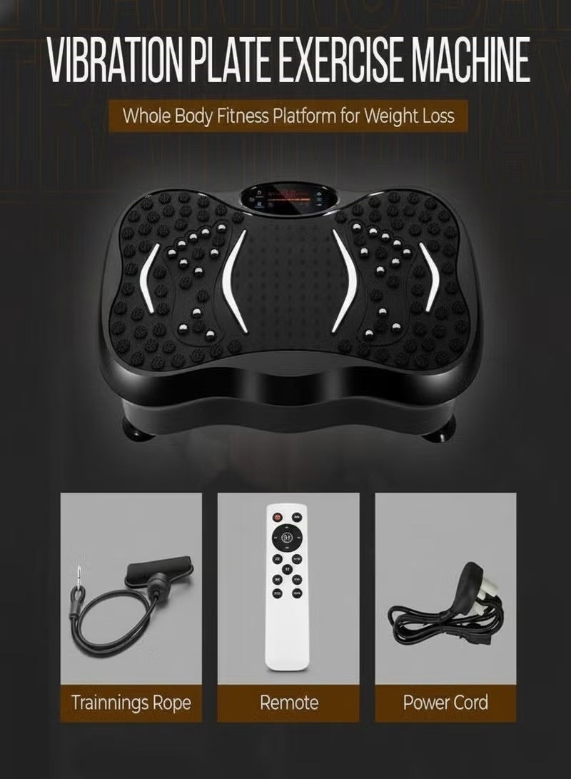 Vibration Plate Exercise Machine – Whole Body Fitness Platform for Weight Loss, Recovery & Circulation | Home Workout Trainer with LED Display & Remote | 330lbs Capacity - Image 2