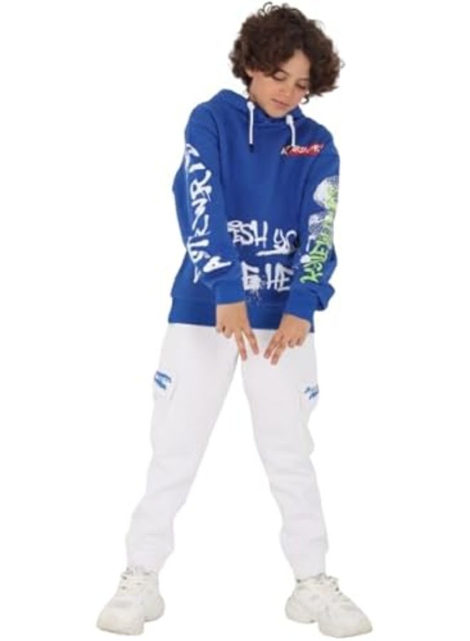 طقم اولادي ميلتون بطباعة WORLD تصميم عملي مريح للرياضة والخروج خامة متينة وعالية الجودة Code 201 - Image 1