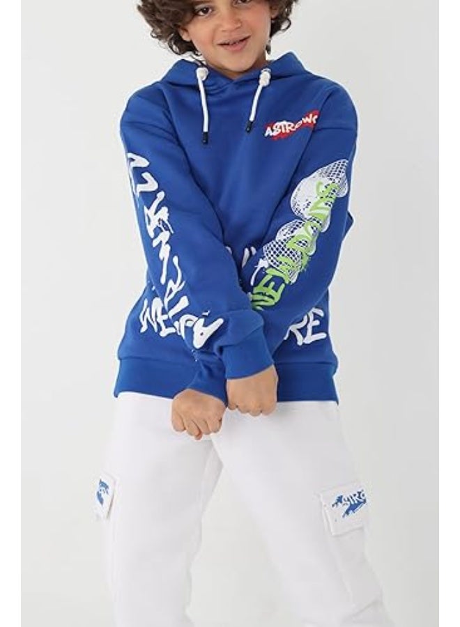 طقم اولادي ميلتون بطباعة WORLD تصميم عملي مريح للرياضة والخروج خامة متينة وعالية الجودة Code 201 - Image 4