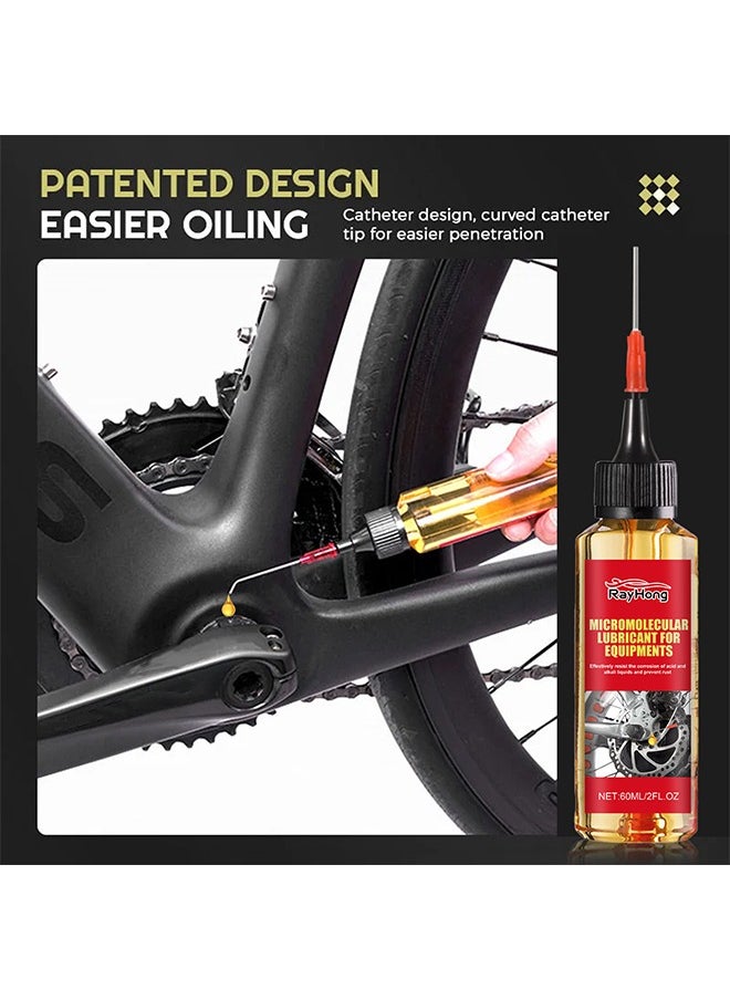 RAYHONG Micromolecular Lubricant For Eouipments, All-Purpose Bike Chain Lube Synthetic Oil Cleans, Lubes And Protects Against Wear And Corrosion. 60ML  - Image 4