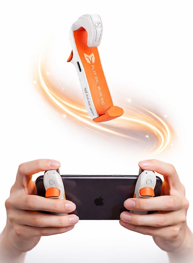 BIGBIG WON JET Automatic Laser Gaming Mobile Triggers by BIGBIG WON, Super Fast Shooting, 75mah long lasting battery,High-Frequency Burst Mode, Alloy Buttons, IPhone/Android Compatible, PUBG Battlefield Accessory - 1 piece only - Image 1