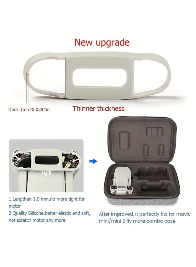 حامل مرن رمادي وأحمر لمراوح طائرة DJI Mavic Mini 2 SE - مثبتات ثابتة واقية لملحقات المراوح - Image 5