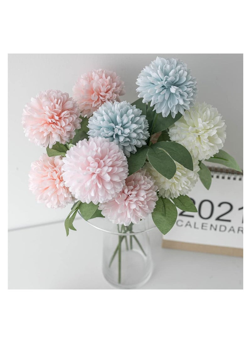 Artificial Flowers Bouquets Faux Hydrangea Arrangements for Table Centerpieces Home Garden Party Office Wedding Decoration for Living Room Kitchen Decor - Image 3