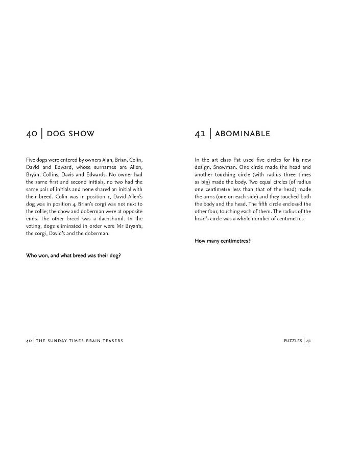 null - The Sunday Times Brain Teasers Book 2: 200 mind-boggling riddles - Image 1