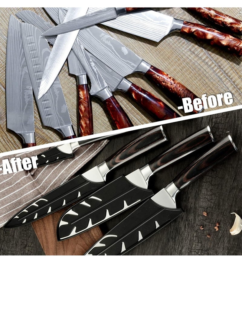 Bukela 2pcs/set Safety Knife Covers Sleeves Knives Edge Guard, Universal Knife Sheath, Paring, Fruit Ceramic Knife Case Blade Guards ProtectorKitchen Knife Cover Sleeve - Image 4