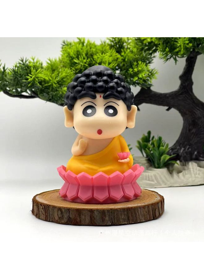 Crayon Xiaoxin Full Series Q Edition Lotus Buddha Jigong Animation Hand-made Model Desktop Ornaments Car Central Control Doll 