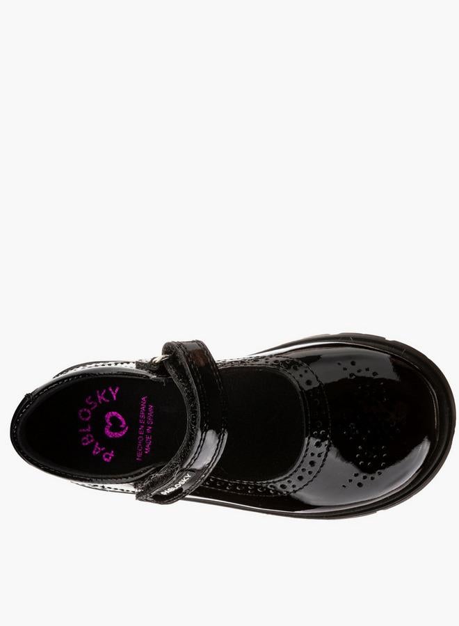 Pablosky Girls Leather Hook & Loop School Shoes - Image 3