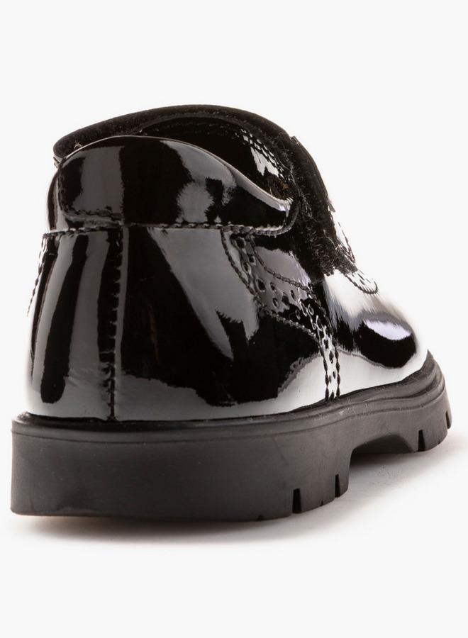 Pablosky Girls Leather Hook & Loop School Shoes - Image 2