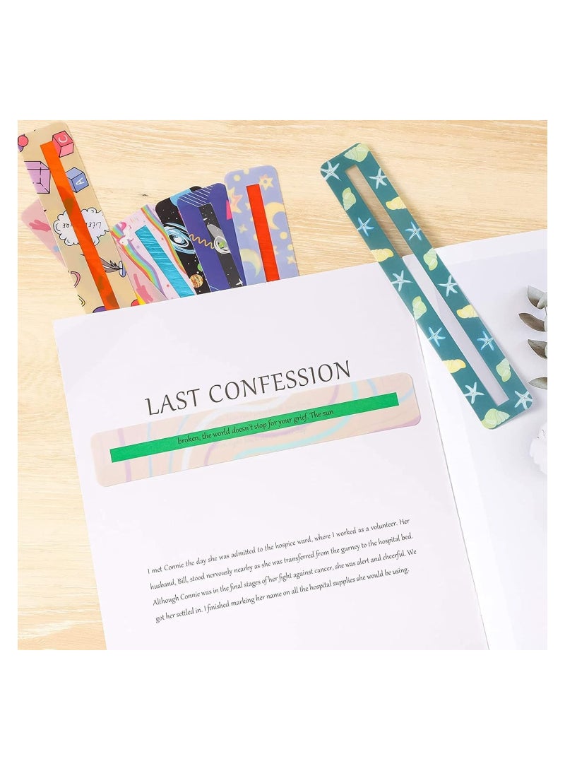 SYOSI Reading Strips, 8 PCS Guided Reading Strips Highlight Strips, Highlight Strips Colored Highlighter Bookmarks Dyslexia Reading Rulers for Children Teacher Education Classroom Supplies - Image 3