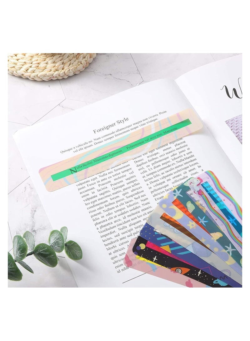 SYOSI Reading Strips, 8 PCS Guided Reading Strips Highlight Strips, Highlight Strips Colored Highlighter Bookmarks Dyslexia Reading Rulers for Children Teacher Education Classroom Supplies - Image 4