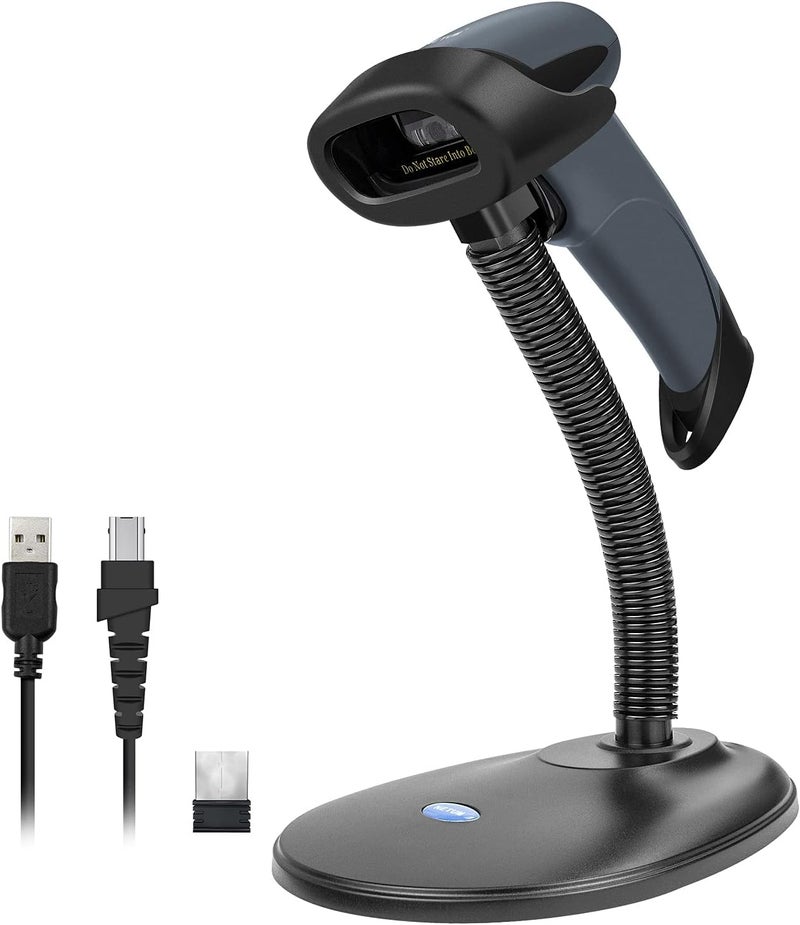 NETUM Bluetooth Barcode Scanner with Stand 2.4G Wireless & Bluetooth & Wired 1D CCD Scanner Gun for Supermarket, Store, Warehouse Handheld Bar Code Reader Work with Windows, Mac,Android, iOS - Image 1