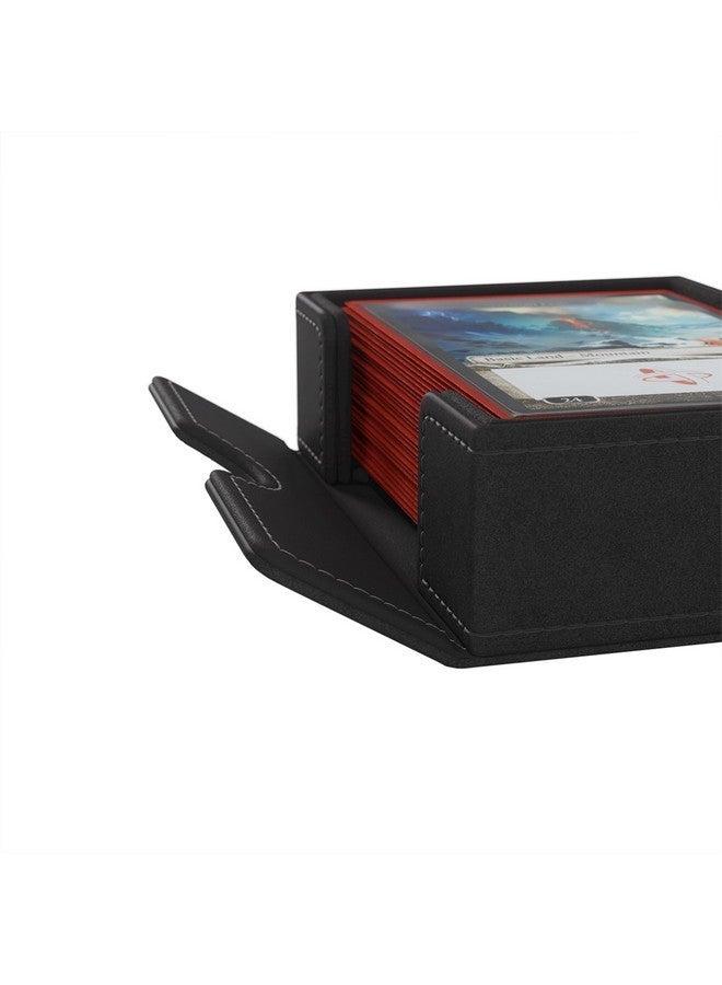 جم جينيك صندوق سطح السفينة القابل للتحويل Cards Lair 400+ - تخزين بطاقة بأكمام مزدوجة ، يستوعب ما يصل إلى 400 بطاقة ، واقي ألعاب بطاقة ممتاز ، سطح Nexofyber ، لون أسود ، مصنوع - Image 5