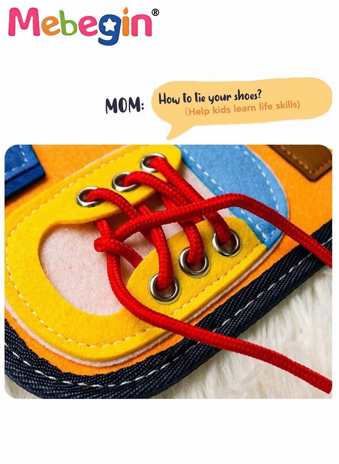 MEBEGIN - 15 in 1 Felt Busy Board, Sensory Activity Board, Travel-friendly Busy Board for Toddlers, Preschool Education Learning Fine Motor Skills, Handy to Take Out, Great Educational Gift Choice - Image 1