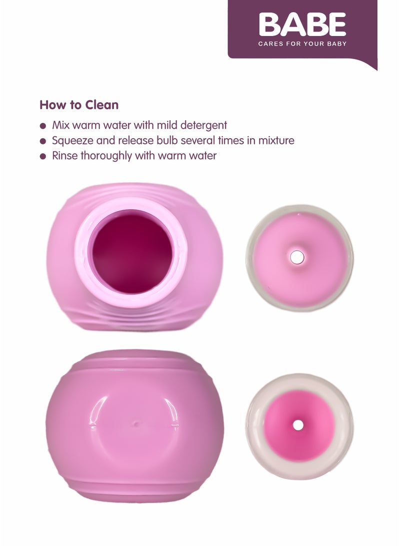 BABE - Baby Nasal Aspirator, Nose Cleaner, Removing Mucus, Soft Tip, 0+ Months, BPA Free, Pack of 2 - Image 4