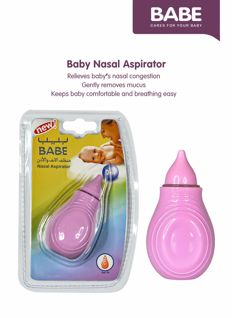 BABE - Baby Nasal Aspirator, Nose Cleaner, Removing Mucus, Soft Tip, 0+ Months, BPA Free, Pack of 2 - Image 2