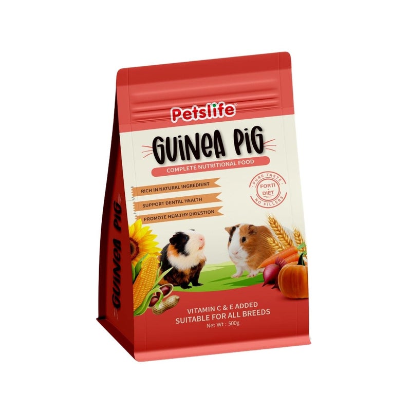 PETSLIFE Guinea Pig, Complete Nutritional Food for All Breeds 500 g - Image 4