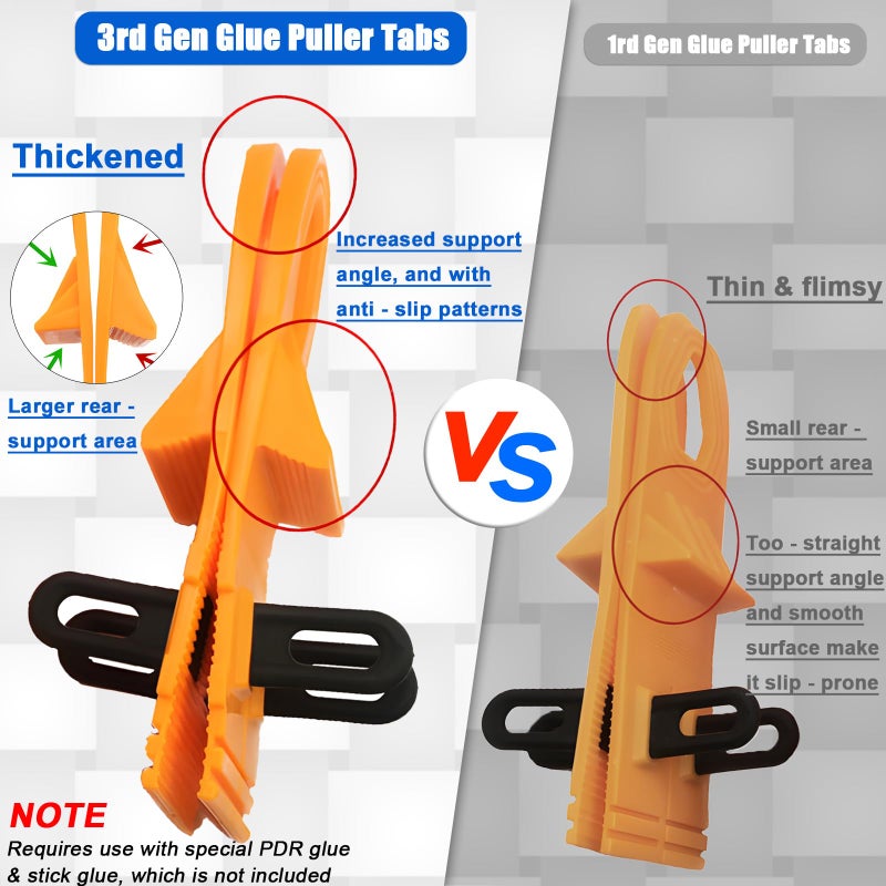 Holwim Dent Remover Tool for Car, Car Dent Puller & Dent Removal Tool Lifter Expander with 3rd Gen Thickened Paintless Glue Puller Tabs (2PCS), Auto Body Repair Kit for Cars & Sheet Metal Repair - Image 5