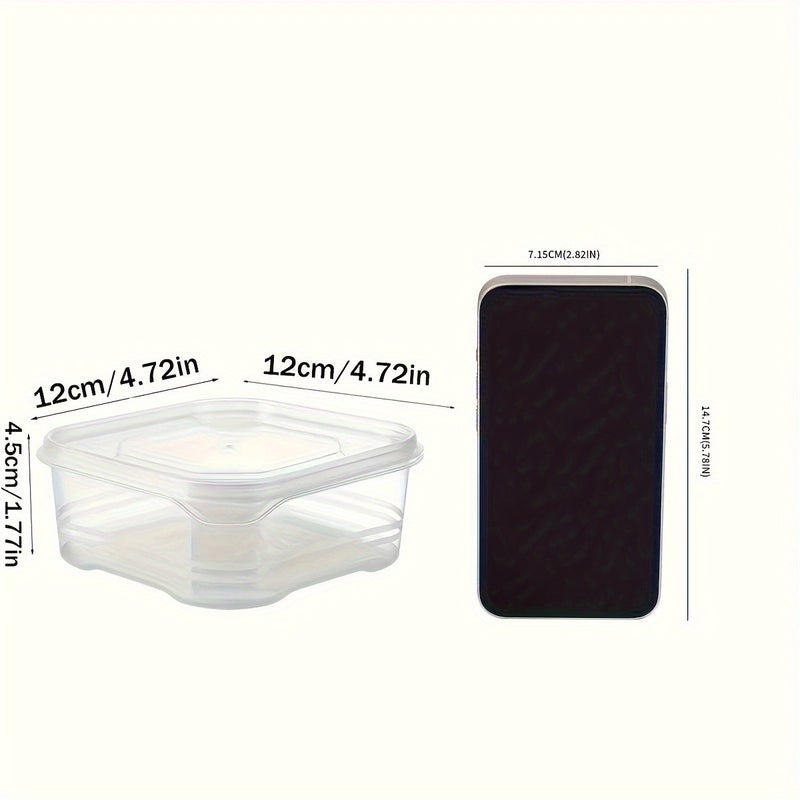 20pcs Refrigerator Storage Containers (10 Lids + 10 Containers), Fruit and Vegetable Fresh-Keeping Boxes, Food Storage Containers, Stackable, Microwave Safe, Ideal for Storing Ginger, Fruits, Vegetables, Meat, Grains, Etc., Kitchen and Outdoor - Image 5