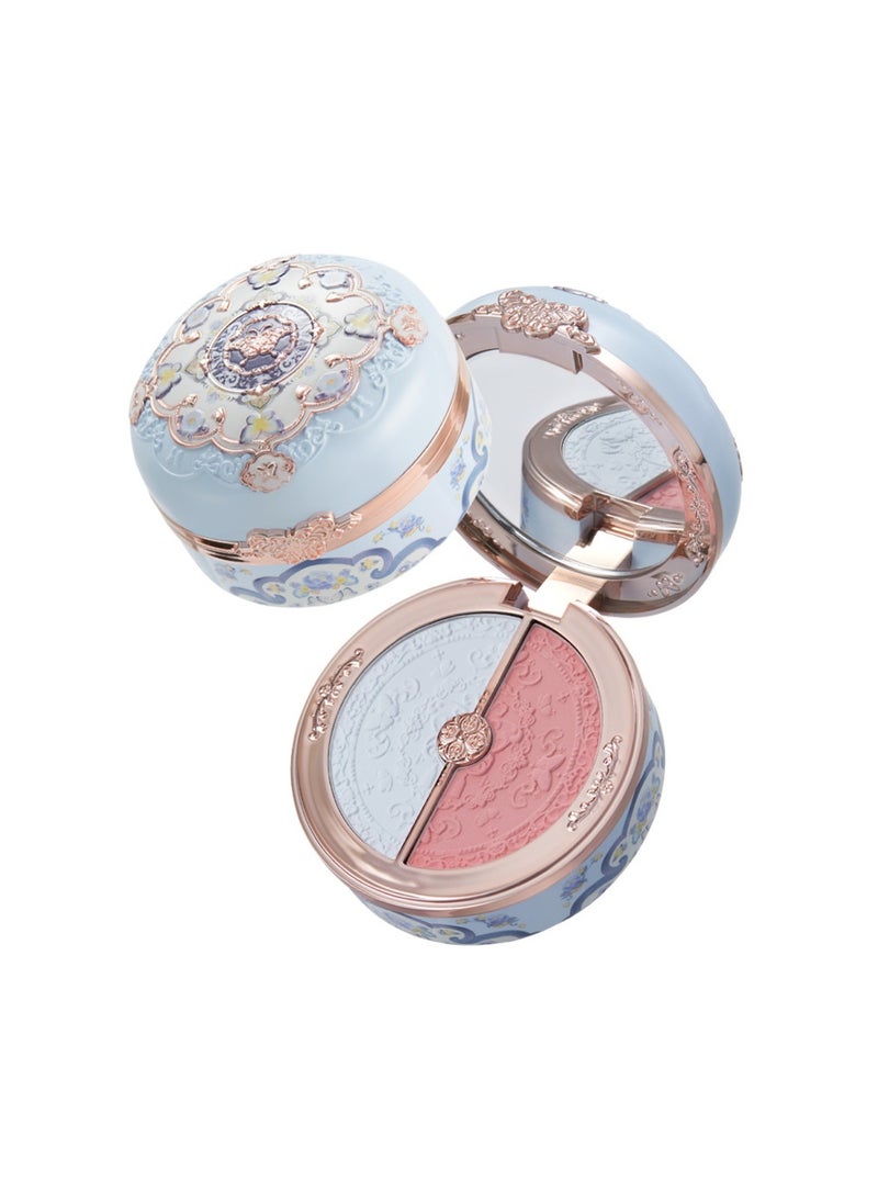 Flower Knows Butterfly Cloud Collar Rouge Box Highlighting & Blush Duo Powder Natural Finish 2-in-1 Highlighter And Blusher-02 Seaborne Moon  - Image 1