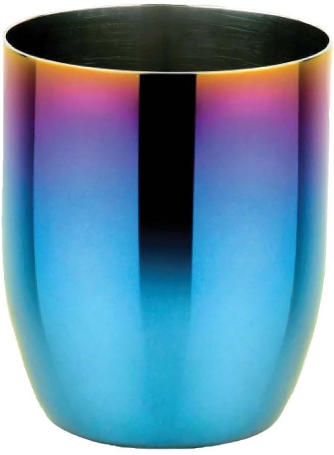 Ahimsa Stainless Steel Kids Cup - Pediatrician Designed Toddler Cups for Open Cup Training, 8oz, 100% BPA Free & Dishwasher Safe (Iridescent Blue Single) - Image 1