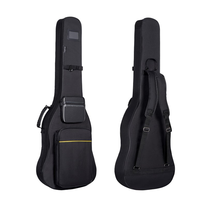 PPOPPO 39 40 Inch Electric Guitar Bag, 0.35 Inch Thick Padding Electric Guitar Case, Waterproof & Shockproof Gig Bag with Multi-Pocket, Adjustable Shoulder Straps & Neck Strapâ€‹, Black - Image 1