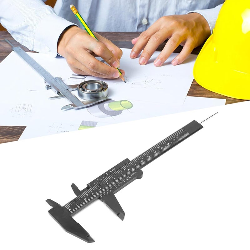 باكسنور مقياس فرجار بلاستيكي ذو مسطرة مزدوجة، أداة قياس محمولة للمجوهرات - Image 4