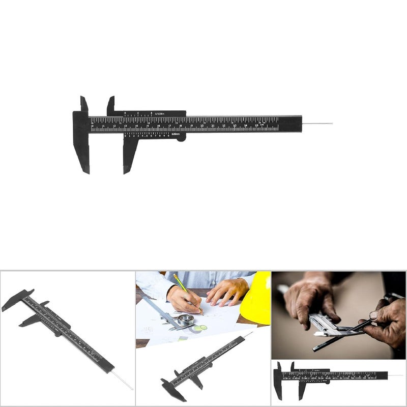 باكسنور مقياس فرجار بلاستيكي ذو مسطرة مزدوجة، أداة قياس محمولة للمجوهرات - Image 3