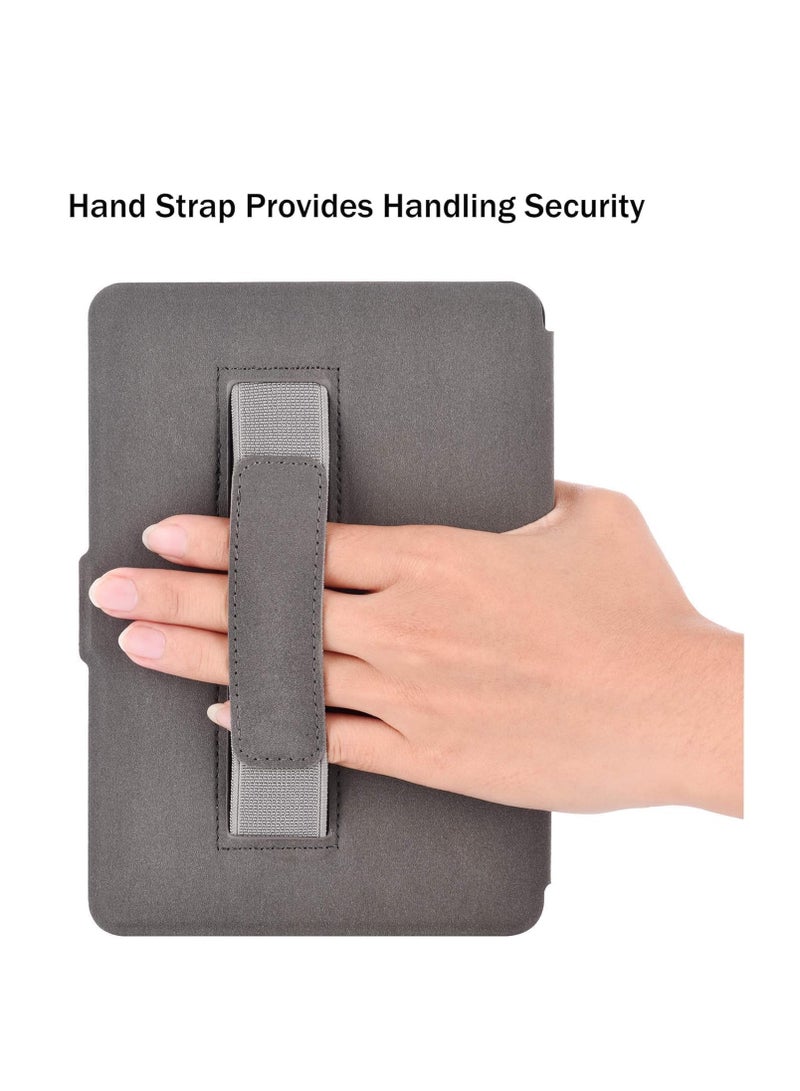 Case Cover with Hand Strap Belt for All-New Kindle 11th Generation 2024/2022 Release, 6 inch, Smart Slimshell with Auto Sleep/Wake (Grey)  - Image 3