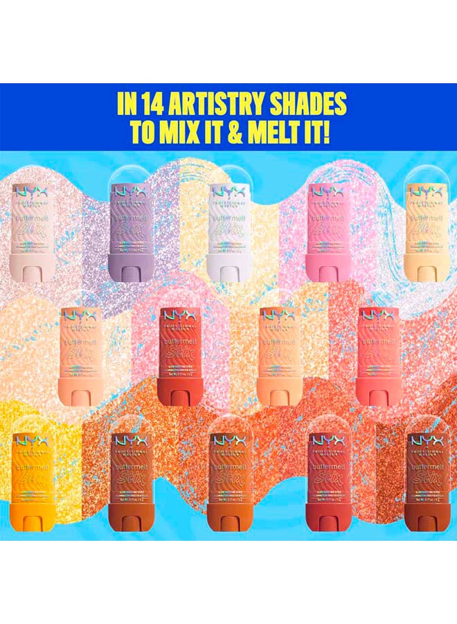 NYX PROFESSIONAL MAKEUP Buttermelt Stix, Glow Boosting Stix, up to 8 HR wear, My Melt Era - Image 5