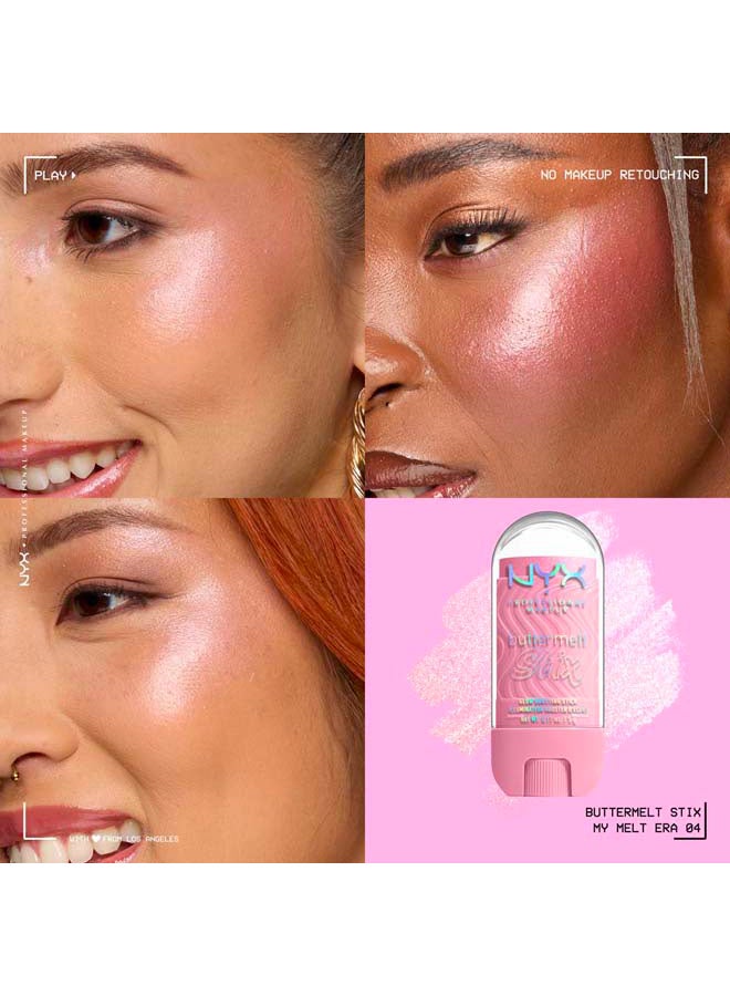 NYX PROFESSIONAL MAKEUP Buttermelt Stix, Glow Boosting Stix, up to 8 HR wear, My Melt Era - Image 3