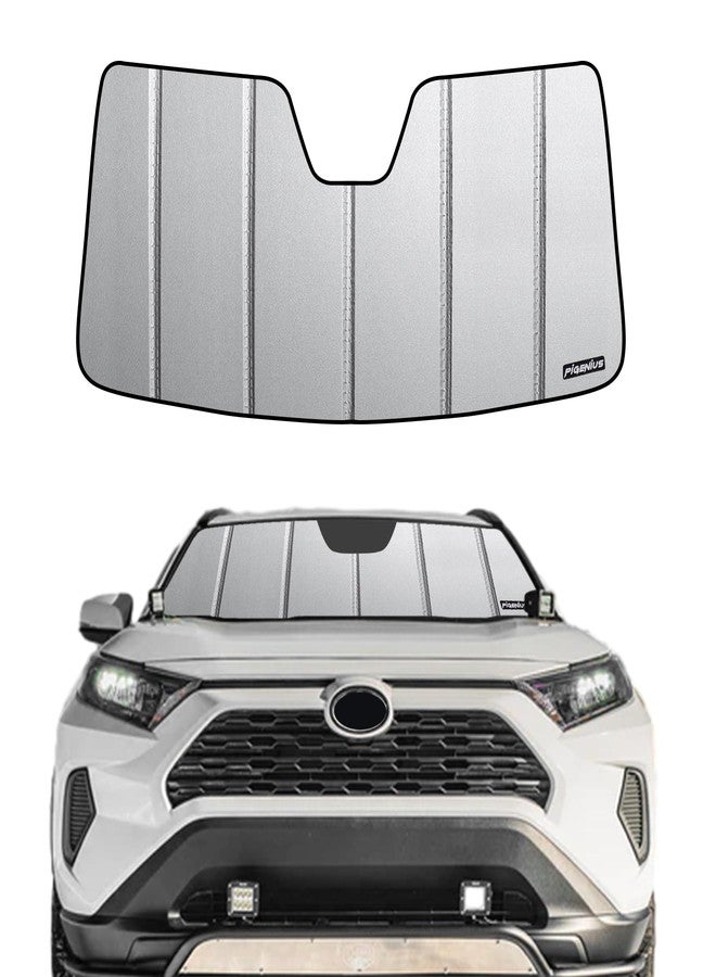 Pigenius Windshield Sun Shade for 2019 2020 2021 2022 Toyota RAV4, 2021 2022 Toyota RAV4 Prime - Ultimate Folding Sunshade - Image 1