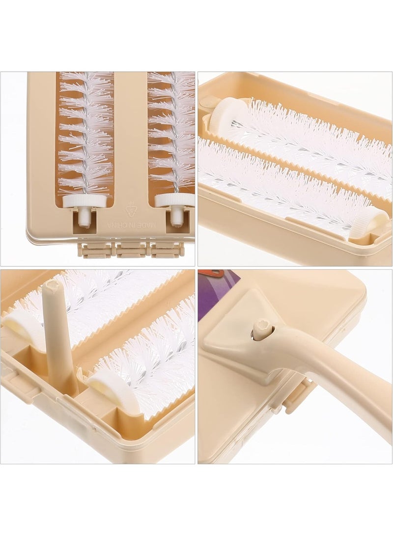 Bukela 3pcs Vacuum Brush Roller, Lint Brush Furniture, Lint Dog Hair Roller, Lint Shaver Lint Brush, Roller Bed Dusting Brush, Fuzz Remover Rug Shaver - Beige - Image 3
