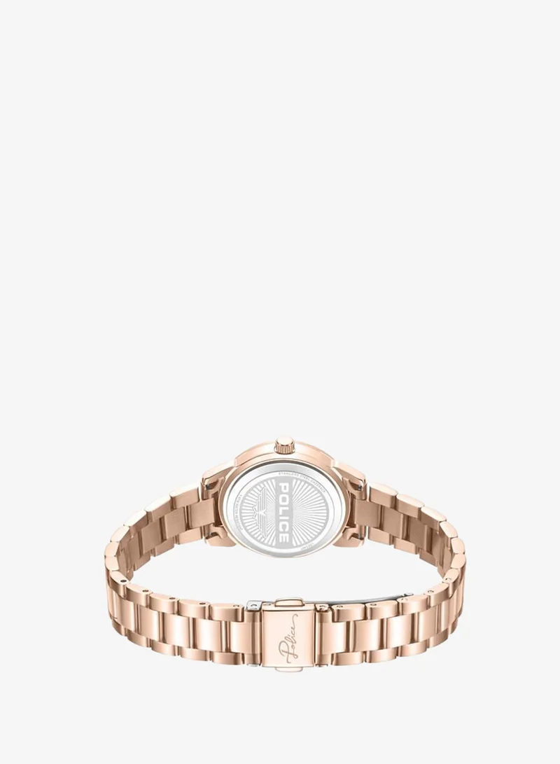 Police Yellow Gold Women's Miona Green Dial Stainless Steel Bracelet Analog Watch for Women, 30mm for Women | Best Price UAE
