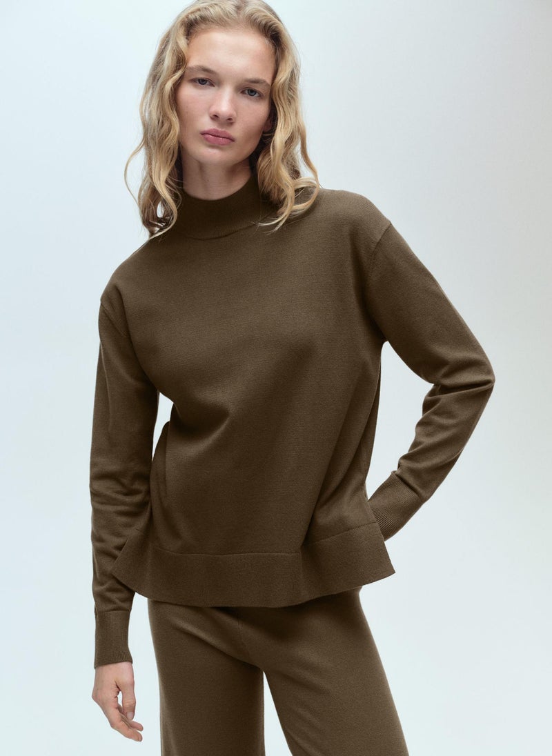 MANGO Perkins Neck Knitted Sweater  - Image 1